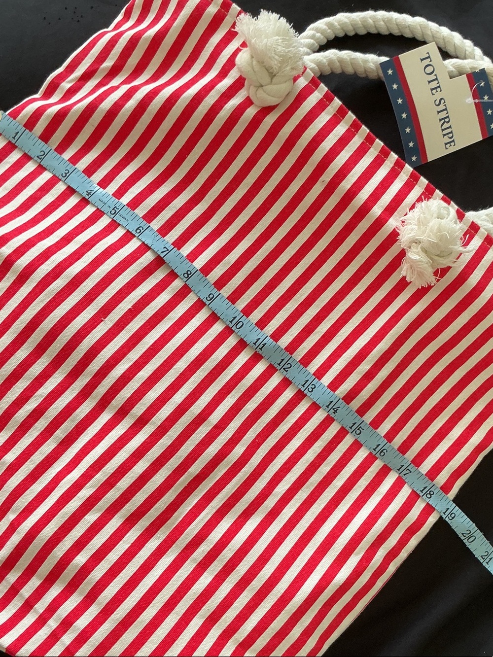 Red & White Striped Rope-Handle Tote - Picture 3 of 5